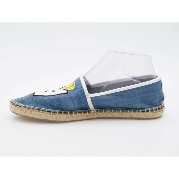 Sam Edelman Leni Flats Women 8 Espadrille Blue Fabric Fries B4 Guys Slip On Shoe - Picture 5 of 9